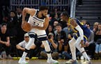 Karl-Anthony Towns played 32 minutes and hit the game-winning three-pointer against the Warriors on Sunday night.
