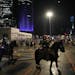 Mounted police disperses anti-government protest inTel Aviv, Israel, Monday, March 27, 2023. Tens of thousands Israelis protest against Prime Minister