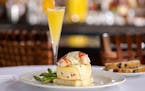 Indulge with Lobster Frittata with butter-poached lobster tails at the Capital Grille. 