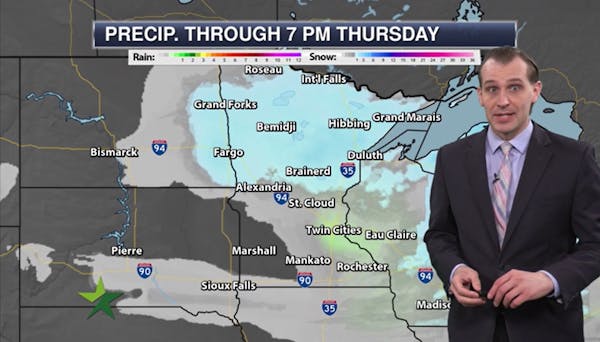 Afternoon forecast: Cold and breezy, high 34