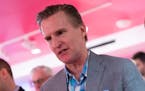 FILE - Macy’s CEO Jeff Gennette speaks at Story’s opening day at Macy’s, Wednesday, April 10, 2019, in New York. Macy’s says Gennette plans to