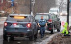 A St. Paul Police officer pulled over a speeding car on Franklin Avenue SE on Thursday, March 12, 2020.