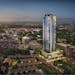 An early rendering of 200 Central, a condo tower. Minneapolis has awarded the developers tax increment financing for the since-shortened project.