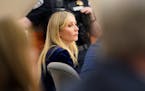 Gwyneth Paltrow looks on as her attorney objects during the closing arguments of her trial, Thursday, March 30, 2023, in Park City, Utah. 
