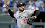 Twins starer Pablo López threw during the first inning of Opening Day on Thursday, a victory in Kansas City.