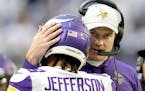 Vikings coach Kevin O’Connell is looking for new techniques receiver Justin Jefferson can use to beat defenders.