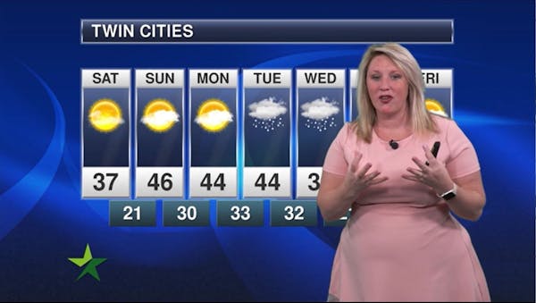 Afternoon forecast: High of 37; sunny skies