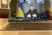 Gov. Tim Walz and other governors were on a video call Tuesday morning with Ukrainian President Volodymyr Zelenskyy.
