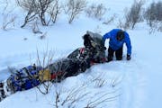 Paul Dick, 72, Rex Hibbert, 70, and Rob Hallstrom, 65, left Minnesota March 6 for Fairbanks, Alaska, by snowmobile. They’re currently stuck in the v