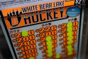 White Bear Lake hockey pull-tabs at Jimmy’s Food and Drink in Vadnais Heights in 2021.