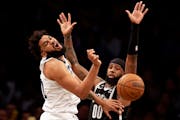 Timberwolves center Karl-Anthony Towns was noticeably more effective on Tuesday in Brooklyn after the team tweaked its offensive strategies.