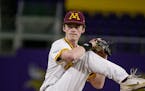Gophers pitcher Tucker Novotny, above vs. Hawaii early this season, got the victory as Minnesota beat Rutgers 5-3 on Thursday.