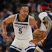 Forward Kyle Anderson suffered an eye injury in the Wolves’ first-round playoff series loss to Denver last season. There were concerns he might not 