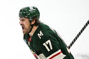 Winger Marcus Foligno’s season with the Wild has been up and down, but his leadership skills are always on display.