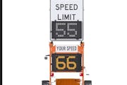 A rendering of a speed wizard that drivers will see along I-94 between Oakdale and the St. Croix River and other metro area road construction projects