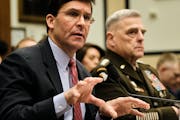 Secretary of Defense Mark Esper, alongside Gen. Mark Milley, the chairman of the Joint Chiefs of Staff, testified before the House Armed Services Comm