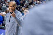 Wolves assistant coach Elston Turner, who  helped improve the team’s defense, gestured during a March game at Target Center.