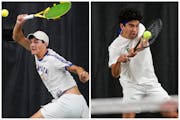 Collin Beduhn (left) of Wayzata and Matthew Fullerton of Edina return for their senior seasons after settling the Class 2A singles championship over f