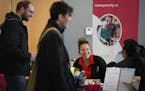 Locations include the Maplewood YMCA Community Center, shown during a March job fair.