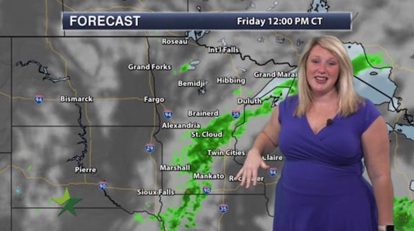 Morning forecast: Cooler with showers, high 52