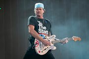 Tom DeLonge of the reunited Blink-182, which are headed to St. Paul 