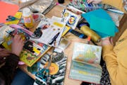 In Open Studio sessions, participants are invited to help themselves to assorted art materials and make whatever they like.
