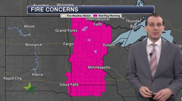 Morning forecast: High 60; low humidity, gusty winds bring fire warnings