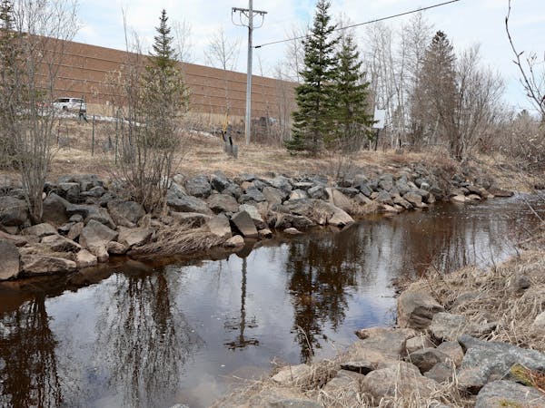 Duluth’s Miller Creek along Sundby Road, seen next to the Kohl’s department store. Across the road is the site of a proposed extended stay hotel.