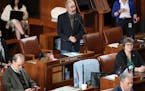 Democratic state Sen. Floyd Prozanski addresses the floor during the courtesies portion of a Senate session at the Oregon State Capitol in Salem, Ore.