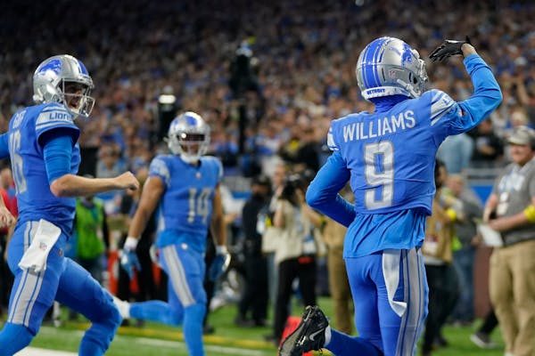 The Detroit Lions went 8-2 to end the 2022 season, which included a 41-yard touchdown catch by Jameson Williams in a 34-23 victory over the Vikings on