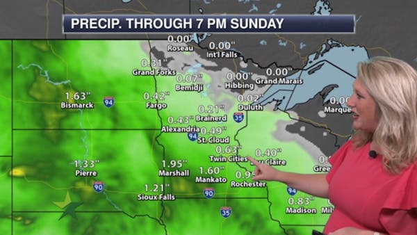 Afternoon forecast: Some showers, high 73; more rain Saturday