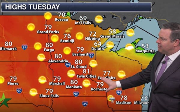 Morning forecast: A lot of sunshine with high of 75