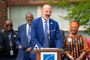 St. Paul Public Schools Superintendent Joe Gothard — seen speaking at a news conference in May — ranks among the nation’s longest-serving urban 