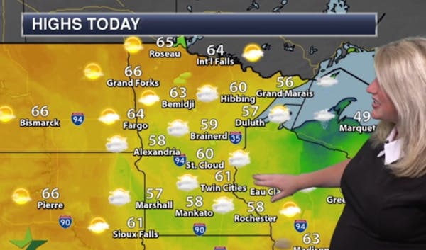 Morning forecast: Cooler and breezy, high of 61