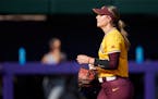 After pitching a one-hitter earlier Saturday vs. Northern Colorado, Minnesota pitcher Autumn Pease also pitched against McNeese. The 1-0 rematch loss 