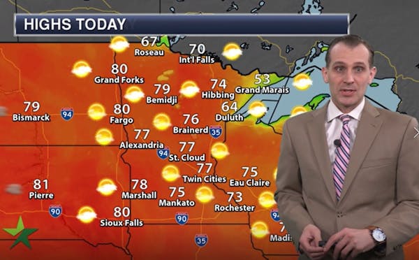 Afternoon forecast: Sunny and mild day continues with temps heating up
