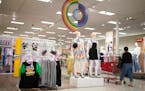 Pride month merchandise displayed at the front of a Target store in Hackensack, N.J., on Wednesday.