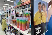 Pride month merchandise displayed at a Target store in Nashville.