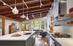 Albertsson Hansen Architecture drew from the house’s midcentury language that preserved features such as the original 12-foot sloped wood ceiling an