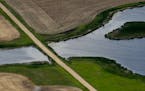 FILE - A road bisects a wetland on June 20, 2019, near Kulm, N.D. The Supreme Court has made it harder for the federal government to police water poll