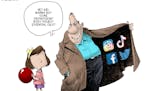 Editorial cartoon: Social media and mental health