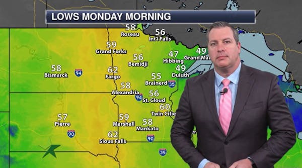 Evening weather: Mostly cloudy, low 60