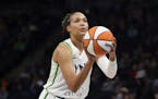 Lynx forward Napheesa Collier (shown vs. Chicago at Target Center earlier this month) had a double-double of 21 points and 10 rebounds in a 94-73 loss