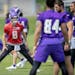Vikings quarterback Kirk Cousins was among those participating in Tuesday’s open practice in Eagan. 