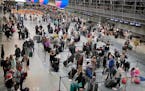 MSP’s terminal 1 was filled with travelers on Dec. 23, 2020 