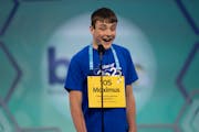 Maximus Katsoulis, 14, from Blackduck, Minn., competed in National Spelling Bee on Tuesday, May 30, in Oxon Hill, Md. 