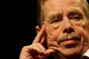 Former Czech President Vaclav Havel in 2009, on the 20th anniversary of the changes in Czechoslovakia and the fall of the Iron Curtain in Prague.