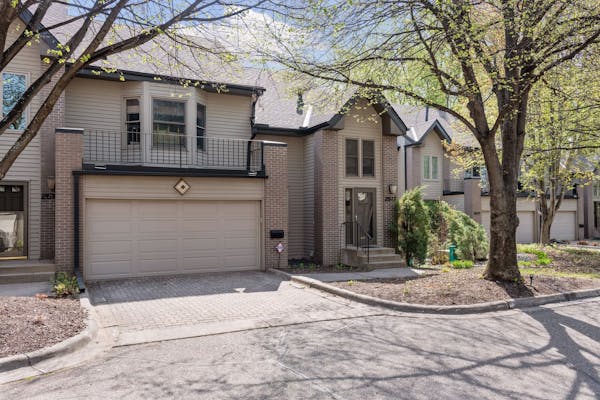 The three-bedroom, four-bath townhouse sits in the Princeton Court Townhomes community in St. Louis Park. 