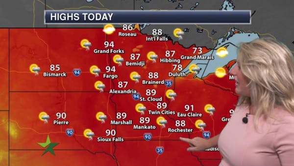 Morning forecast: High 89; more heat, humidity, scattered PM storms