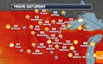 Hot With Isolated Storms Saturday - Cooler Next Week